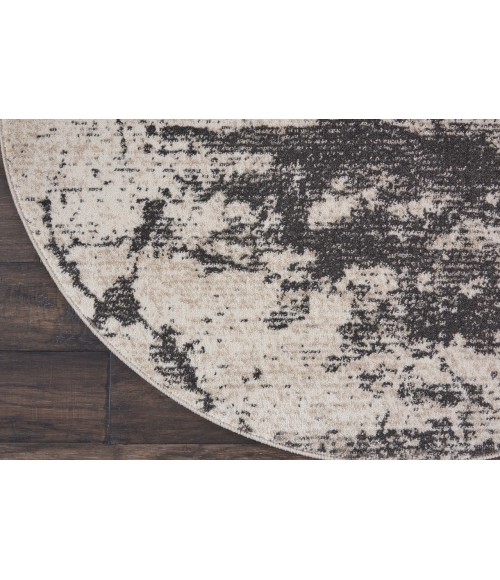 Nourison Maxell Round Area Rug MAE07-Ivory/Grey