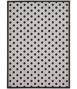 Nourison Home Aloha ALH26 Black White 7 ft. X 10 ft. Area Rug