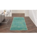 Nourison Nourison Essentials Blue Green NRE01 2 ft. 2 in. X 16 ft. Rectangle Rug