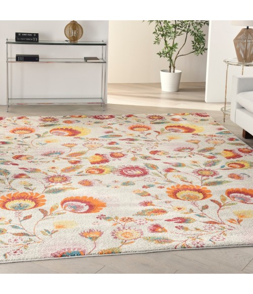 Nourison Allur Area Rug ALR08-Ivory Multicolor