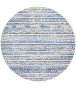 Nourison Whimsicle - Whs16 Ivory Blue Area Rug 5 ft. X Round