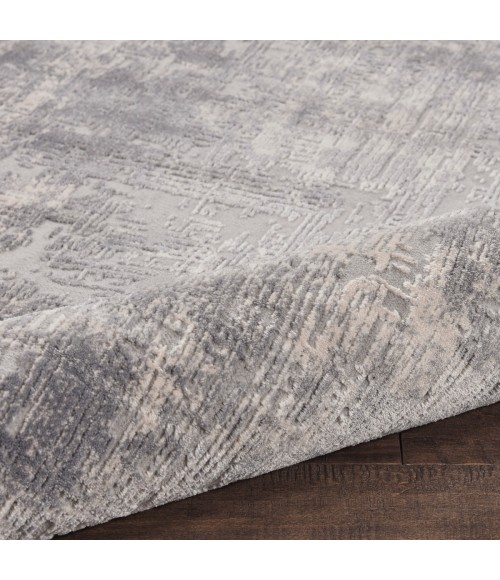 Nourison Rustic Textures Area Rug RUS01 Ivory/Silver 7'10" Round