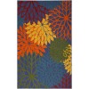 Nourison Aloha Navy Multicolor ALH05 5 ft. 3 in. X 7 ft. 5 in. Rectangle Rug