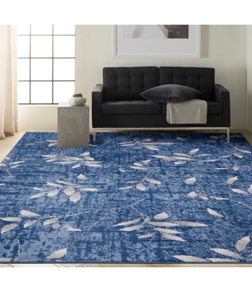 Calvin Klein River Flow Area Rug RFV03 Navy Ivory