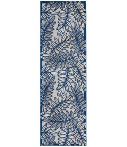 Nourison Aloha - Alh18 Ivory Navy Area Rug 2 ft. X 6 ft. Rectangle
