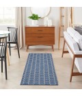 Nourison Reversible Indoor Outdoor Blue RVB01 2 ft. 2 in. X 8 ft. Rect. Rug