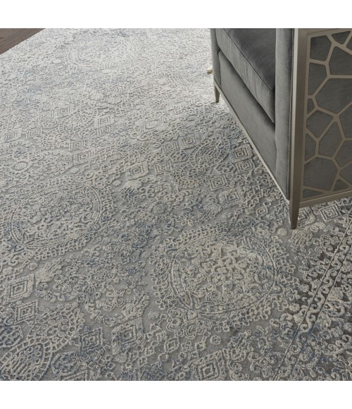 Nourison Rustic Textures Area Rug RUS09-Ivory/Light Blue