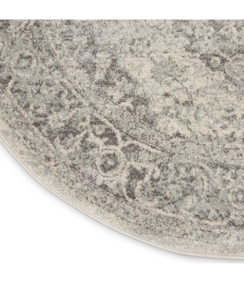 Nourison TRANQUIL Area Rug Nourison Tranquil Round Area Rug TRA05-Ivory/Grey