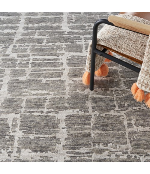 Nourison Luna Grey Silver LUN02 9 ft. X 12 ft. Rect. Rug