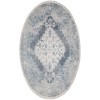 Nourison Astra Machine Washable Blue Ivory ASW11 7 ft. 10 in. Round Rug