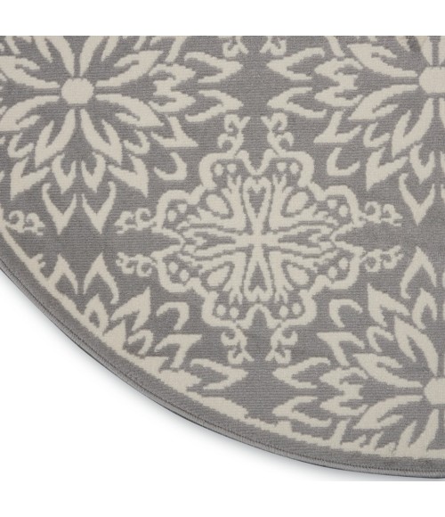 Nourison Jubilant Round Area Rug JUB06-Ivory/Grey
