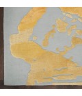 Nourison Prismatic Area Rug PRS19 Grey/Gold 7'9" x 9'9"