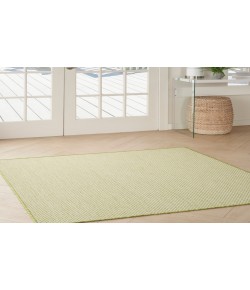 Nourison Courtyard Ivory Green COU01 5 ft. Square Rug
