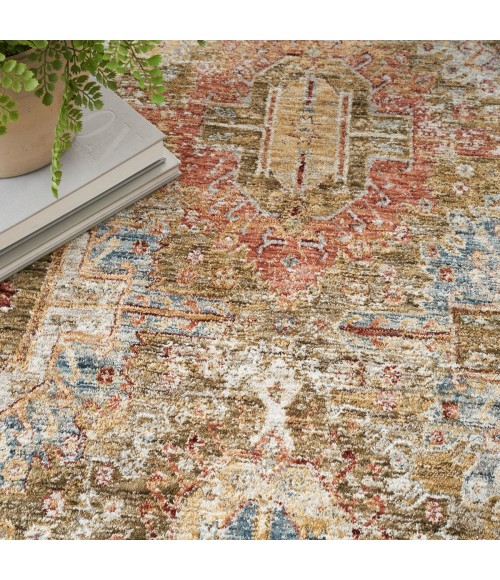 Nourison Sahar Green SHR01 8 ft. X 10 ft. Rect. Rug