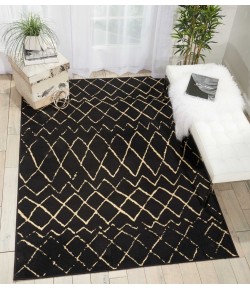 Nourison Home Grafix GRF04 Black 5 ft. 3 in. X 7 ft. 3 in. Area Rug