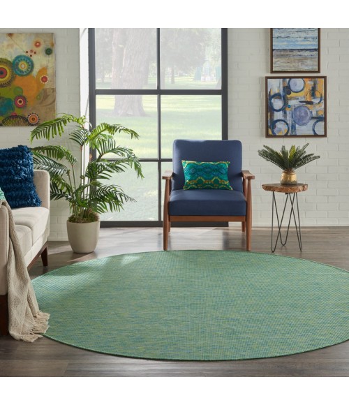 Nourison Positano Round Area Rug POS01-Blue/Green