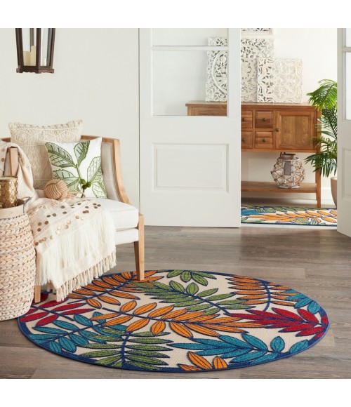 Nourison Aloha Round Area Rug ALH18-Multicolor