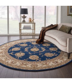 Nourison 2000 - 2022 Navy Area Rug 8 ft. X Round