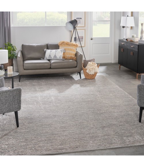 Nourison Luna Grey Silver LUN01 9 ft. X 12 ft. Rect. Rug