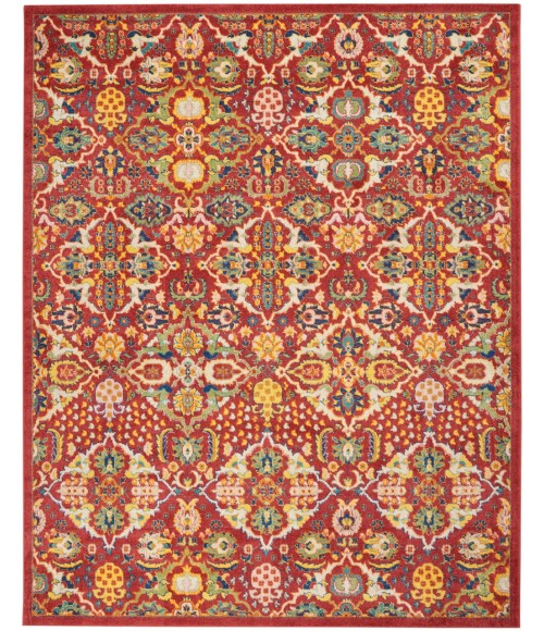 Nourison ALLUR Area Rug Nourison Allur Area Rug ALR03-Red Multicolor
