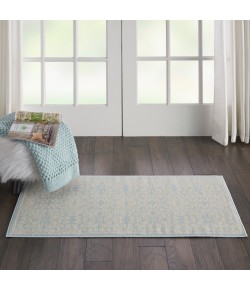 Nourison Home Jubilant JUB06 Ivory Light Blue 2 ft. X 4 ft. Area Rug