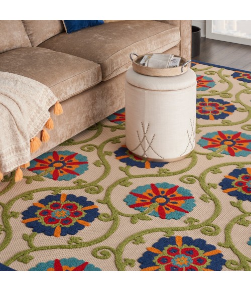 Nourison ALOHA Area Rug Nourison Aloha Area Rug ALH19-Blue/Multicolor