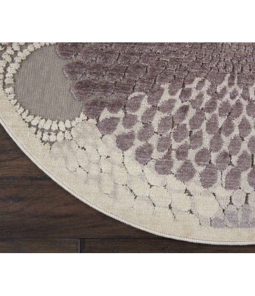 Nourison Graphic Illusions Round Area Rug GIL04-Grey