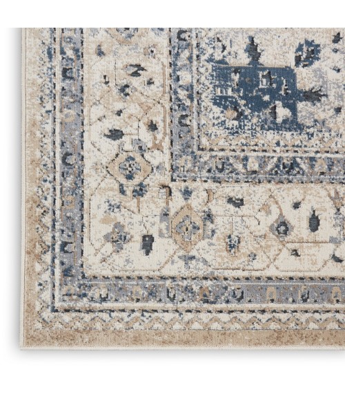 kathy ireland Home Malta Area Rug MAI02-Beige/Blue