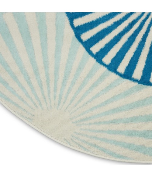 Nourison Grafix Round Area Rug GRF20-Ivory/Multi