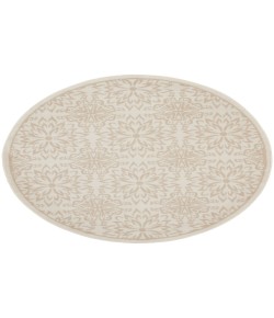 Nourison Jubilant Ivory Beige JUB06 8 ft. Round Rug