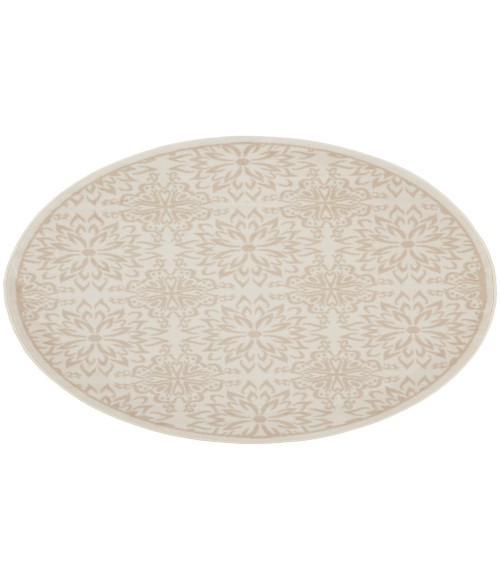 Nourison Jubilant Ivory Beige JUB06 8 ft. Round Rug