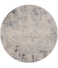 Nourison Rustic Textures Area Rug RUS07 Ivory Grey Blue 5'3" Round