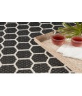 Nourison Reversible Indoor Outdoor Black Rug RVB01 9 ft. X 12 ft. Rectangle - Rugs Town Nourison Reversible Indoor Outdoor Black RVB01 9 ft. X 12 ft. Rectangle Rug