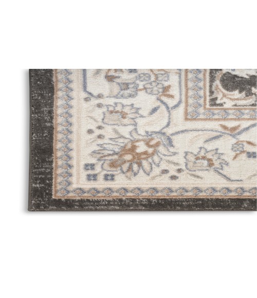 Nourison Serenity Home Ivory Grey Blue SRH02 2 ft. 2 in. X 7 ft. 6 in. Rectangle Rug