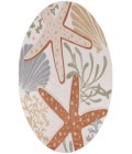 Nourison Aloha Ivory Multicolor ALH24 7 ft. 10 in. Round Rug