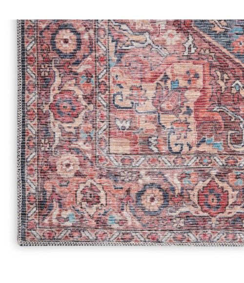 Nicole Curtis Machine Washable Series 1 Area Rug SR101 Multicolor 7' Runner