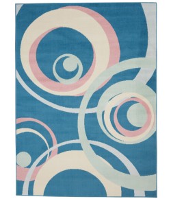 Nourison Home Grafix GRF21 Blue Multicolor 3 ft. 9 in. X 5 ft. 9 in. Area Rug