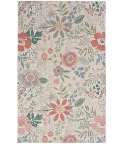 Nourison Nourison Washables Cream Multicolor NWB06 4 ft. X 6 ft. Rectangle Rug