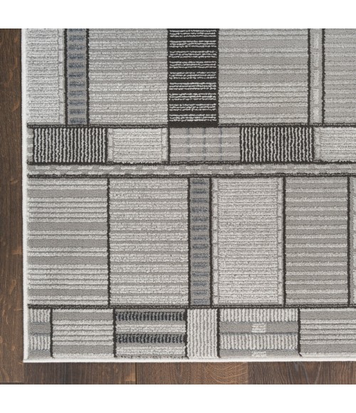 Nourison Home Nordic Black Grey NRC04 2 ft. X 6 ft. Rectangle Rug