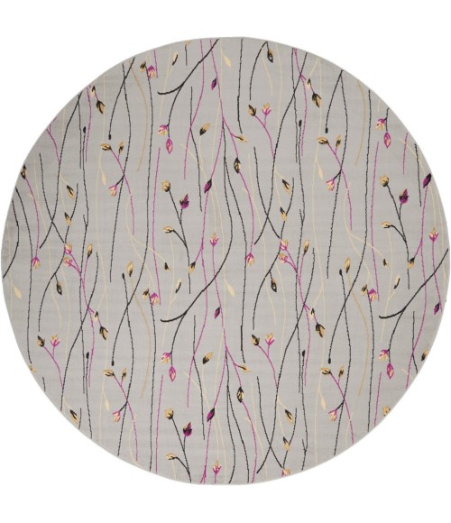 Nourison Grafix Round Area Rug GRF15-Grey