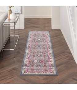 Nourison Vintage Kashan - Vka05 Grey Multicolor Area Rug 2 ft. 4 X 8 ft. Rectangle