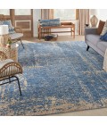 Nourison Luna Dark Blue Mocha LUN01 9 ft. X 12 ft. Rect. Rug