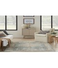 Nourison Astra Machine Washable Silver Blue ASW11 4 ft. X 6 ft. Rectangle Rug