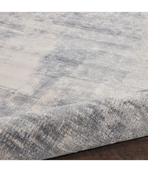 Nourison Rustic Textures Area Rug RUS02 Blue/Ivory 5'3" Round