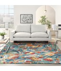Nourison ALLUR Area Rug Nourison Allur Area Rug ALR09-Turquoise Multicolor