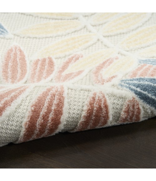 Nourison Aloha Ivory Blue ALH18 7 ft. 10 in. X 10 ft. 6 in. Rect. Rug