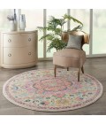 Nourison Passion Round Area Rug PSN25-Ivory/Pink