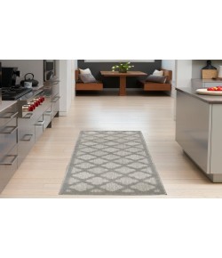 Nourison Easy Care Silver Grey NES01 2 ft. X 6 ft. Rectangle Rug