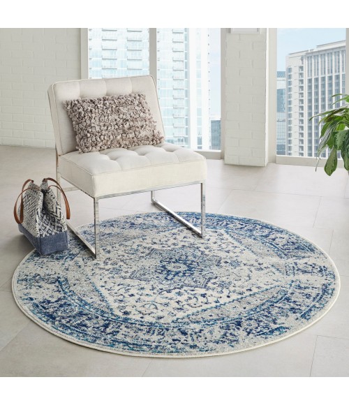 Nourison Tranquil Area Rug Nourison Tranquil Area Rug TRA06 Ivory/Light Blue