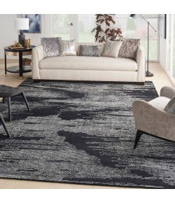 Michael Amini Nourison Ma30 Star - Smr02 Black Ivory Area Rug 8 ft. 6 in. X 11 ft. 6 in. Rectangle